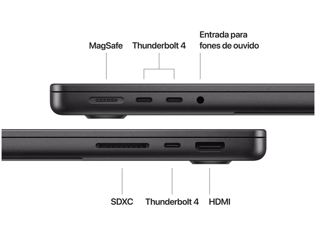 Notebook MacBook Apple Pro 14 disponível na Smart Mais em Santiago RS