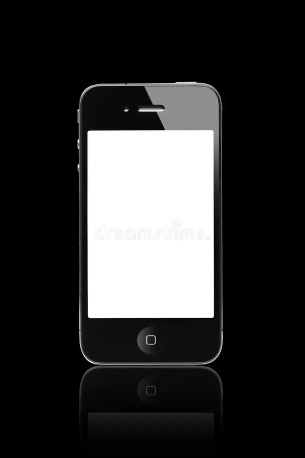 iPhone preto 4S com tela em branco disponível na Smart Mais em Santiago RS
