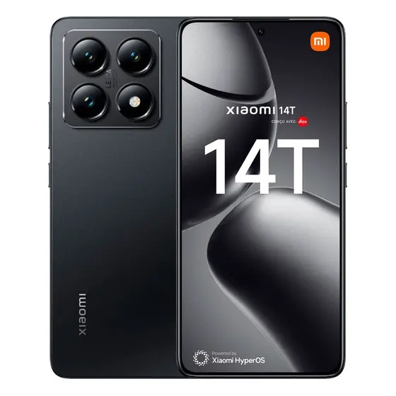 Smartphone Xiaomi 14T com design moderno em exibição